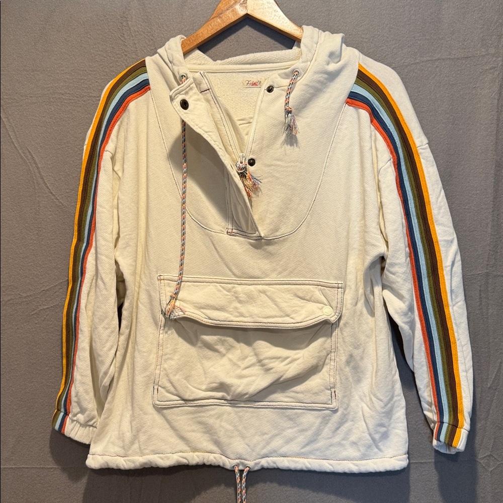 Faherty White Textured Pullover - image 1